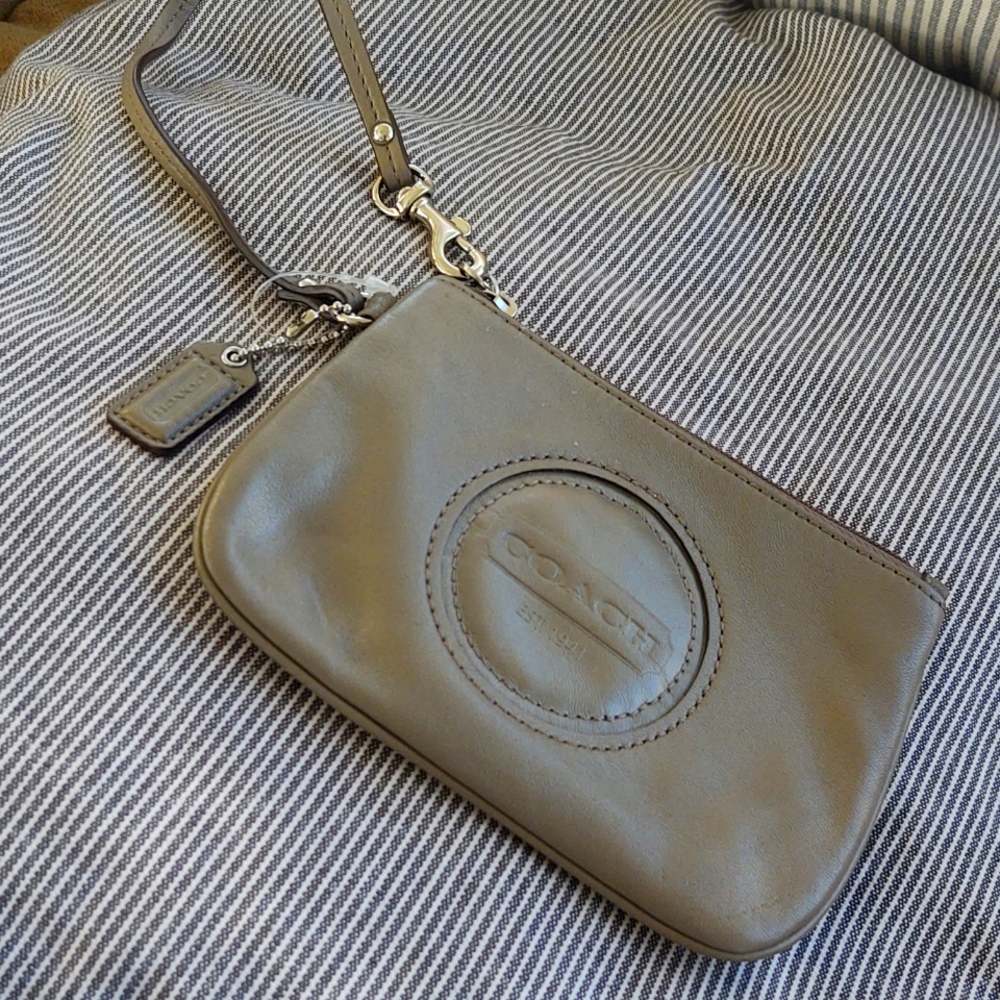 Coach leather wristlet NWOT